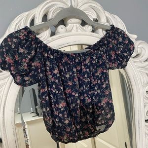 Fun and Flirty Sweet Floral See Through Crop Top